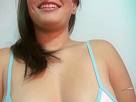 Roxane Is A Cute, Shy, And Curvy Brunette Blossom