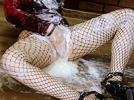 Ruby Wise covered with a fake cum