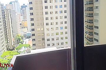 Ruivinhha Safada Dando Para O Primo Na Sacada Do Hotel 5 Min