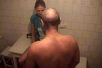 Russian homemade porn with hottie screwed on kitchen table