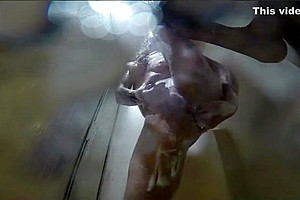 SHowertime fun   making sure I'm squeaky clean