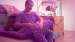 Sa premiere fessee  Her first spanking