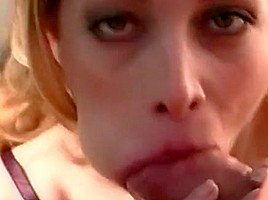 Samantha sterlyng deepthroats cock