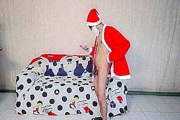 Santa Shows His Cock And Ass To Young Delivery Boy - Uncut Cocks