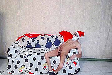 Santa Shows His Cock And Ass To Young Delivery Boy - Uncut Cocks