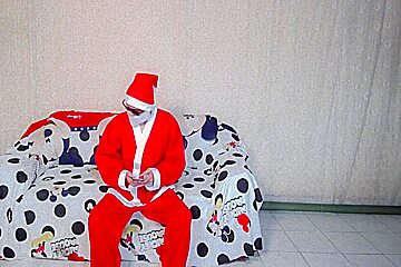 Santa Shows His Cock And Ass To Young Delivery Boy - Uncut Cocks