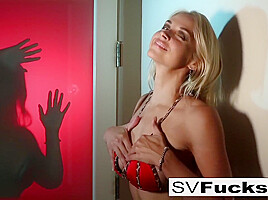 Sarah Vandella In Hot Blonde Milf Sarah Works Her Wet Pussy With A Toy