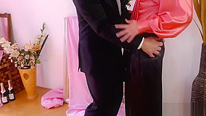 Satin clad ass fucked ho