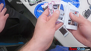 Scared Blonde teen 18+ Shoplifter Gangbanged By Five Officers With Minxx Marley