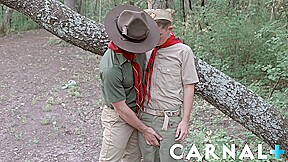 ScoutBoys Scoutmaster seduces twink in woods and fucks him