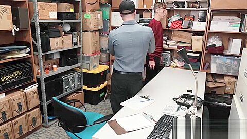 Security officer arrested a young thief in the store