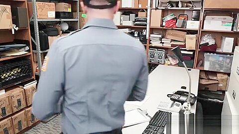 Security officer arrested a young thief in the store