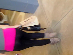 Sexy Asian Milf in see thru leggings