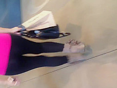 Sexy Asian Milf in see thru leggings