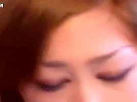 Sexy Asian babe sucks of an older guy