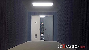 Sexy busty young brunette in cuffs gets fucked by military guy in the base