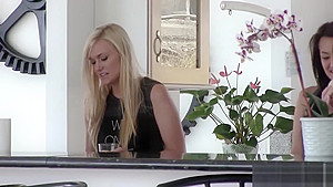 Sexy cute blonde teen 18+ got banged in front of friends