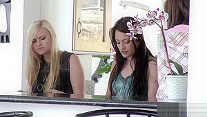 Sexy cute blonde teen 18+ got banged in front of friends