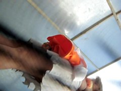Sexy girl is changing her panty up skirt on