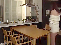 Sexy oriental Step mom strip tease