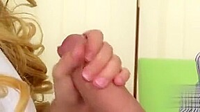 Sexy teen 18+ Eating Cum