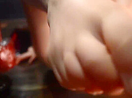 She Caught Friend Jerkin Off And Gives Footjob Under Table