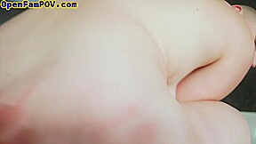 Shorthair babe sucking and pussy fucked by stepdad in POV