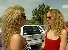 Skinny lesbians enjoying a day out - Julia Reaves