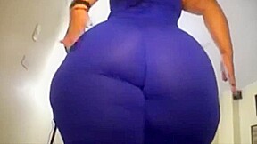 Skinny tries to handle massive milf booty