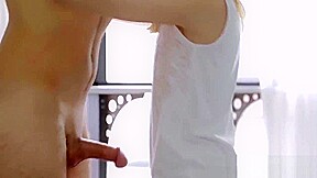 Slender teen 18+ gets a good glazing after sucking dick