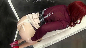 Slime fetish slut rubbing