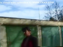 Slutty Big Titty European Brunette Sucking Dick In Public