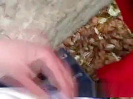 Slutty Big Titty European Brunette Sucking Dick In Public