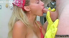 Slutty Maid Drilled From Behind And During Cl