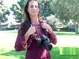 Sofie Marie is lured in a park into getting banged at lovers spot