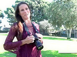 Sofie Marie is lured in a park into getting banged at lovers spot