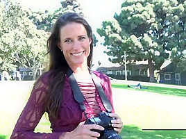 Sofie Marie is lured in a park into getting banged at lovers spot