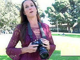 Sofie Marie is lured in a park into getting banged at lovers spot
