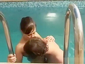 Solenka at the pool