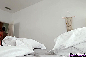 Sophia Burns In Brunette Blow Two Cock At A Time