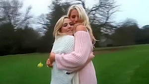 Sophia & Danielle Cuddle for warmth