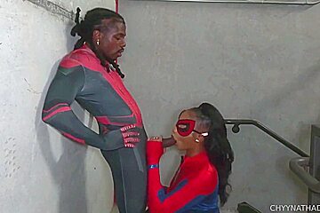 Spider Woman Gets Fuck Before Going To Save The Day