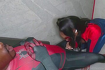 Spider Woman Gets Fuck Before Going To Save The Day