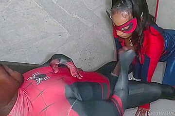 Spider Woman Gets Fuck Before Going To Save The Day