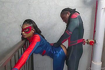 Spider Woman Gets Fuck Before Going To Save The Day