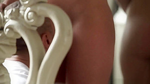 Spooned european beauty jizzed in mouth