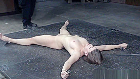 Spreadeagle submissive whipped then flogged