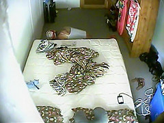 Spying her texting and masturbating