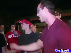 Straight Twinks Pledge Frat With Masturbation