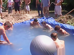 Straight pledge sucks cock outdoors at hazing